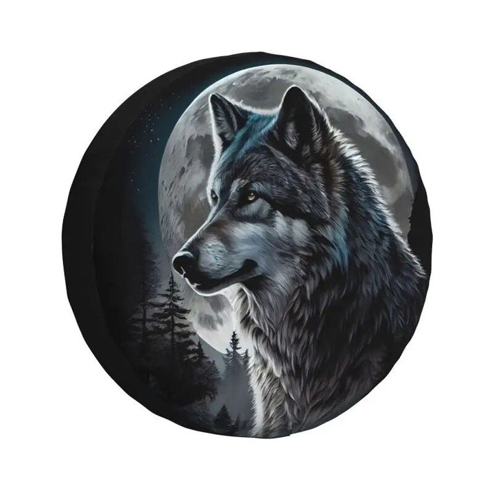 Wild Spirit Wolf Tire Cover ‚Äì Custom Protector for 4x4, Trailer, RV Wheels