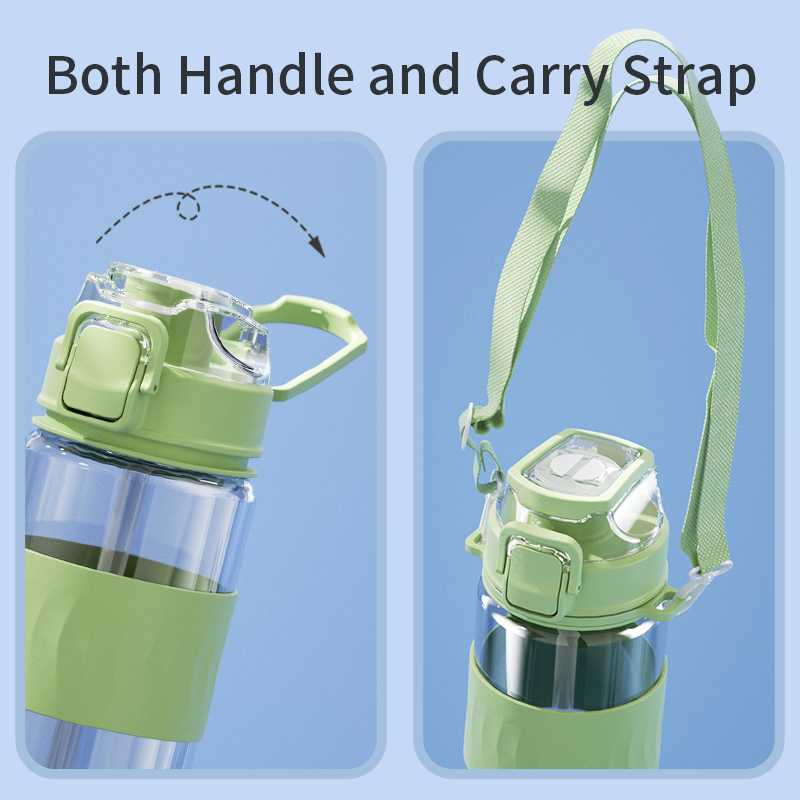 Insulated Glass Water Bottle with Tea Filter & Dual Drinking Modes