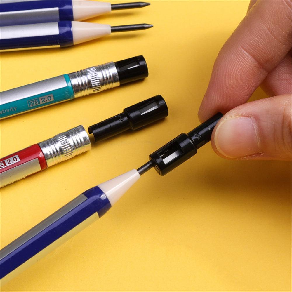 1pc 2.0mm Mechanical Pencil Own a Sharpener 2B pencil Automatic Pencil Drawing Sketch Office Supplies Stationery (Random Color)