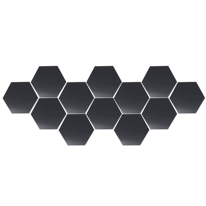 12Pcs 12.6cm Mirror Wall Sticker Vinyl Hexagon Removable Acrylic 3D Mirror DIY Home Room Decor Art