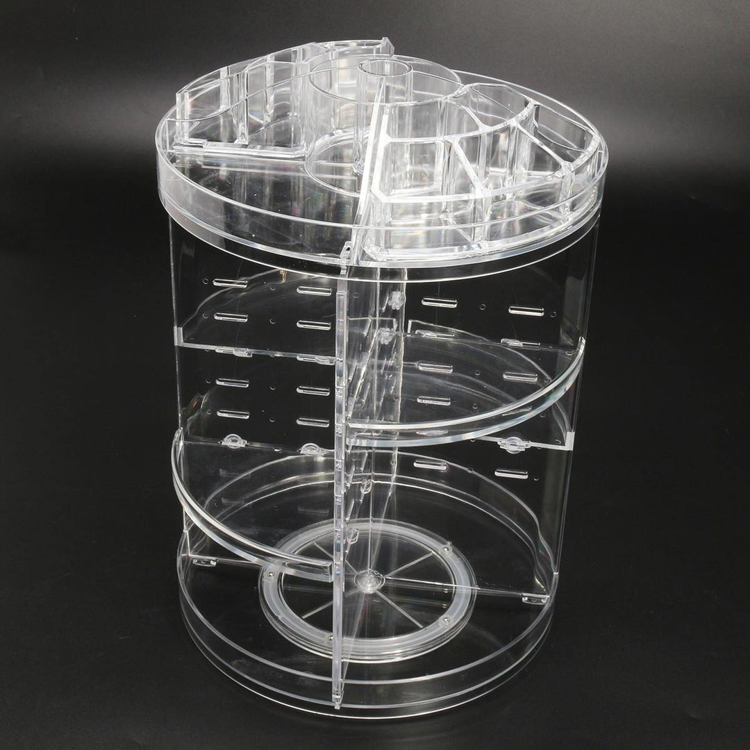 3 Tier Acrylic Cosmetic Makeup Jewelry 360¬∞ Rotating Storage Organizer Case