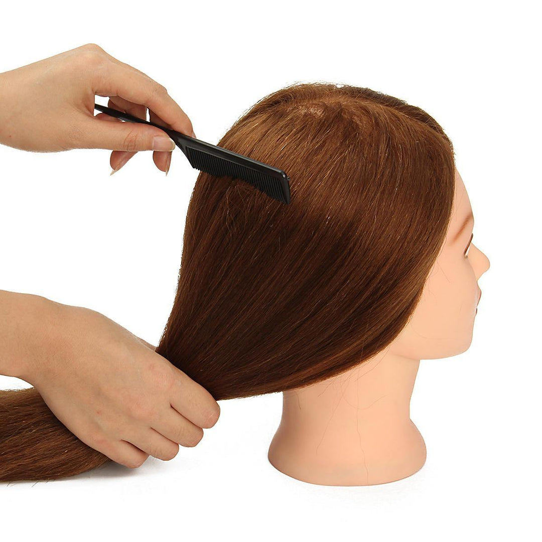 24'' 100% Human Hair Practice Mannequin Head Hairdressing Train Model+Clamp