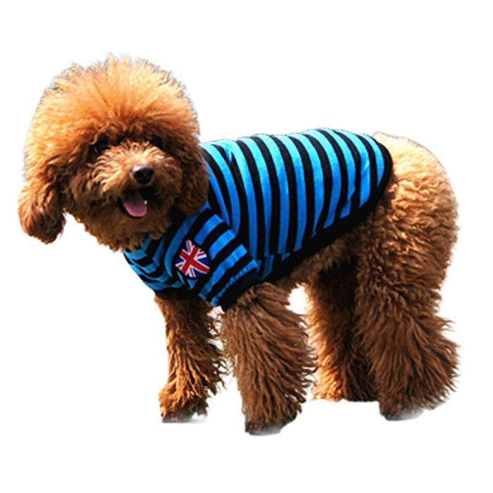 Pet Dog Cat Striped Clothing Coats T shirt Pet Apparel Vest  Winter Spring Pet Customes 3 Colors