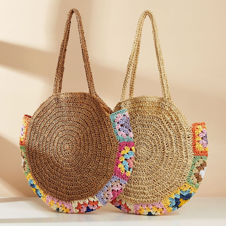 Colorful Woven Casual Beach Shoulder Bag