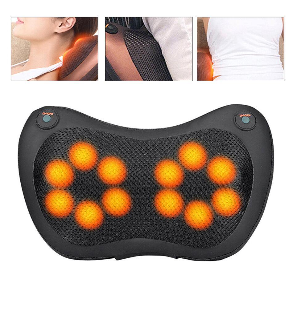 12/8/6/4 Heads Massage Pillow Electric Shiatsu Massager for Back Waist Body Cervical Pillow Home Car