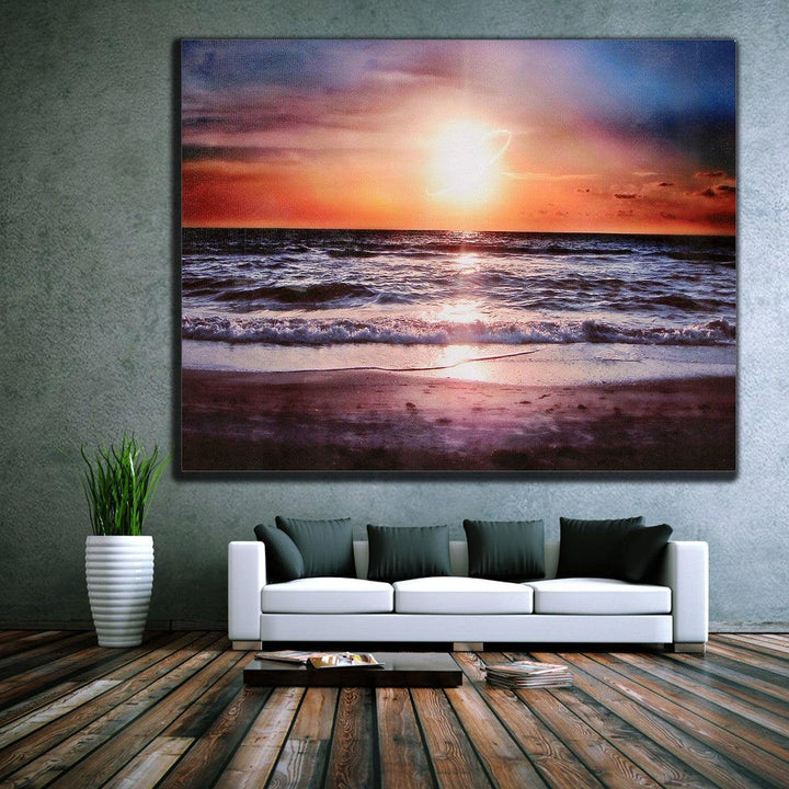 30*40 cm Sunset Beach Sofa Canvas Painting Wall Hanging Picture Canvas Home Office Wall Decoration no Frame