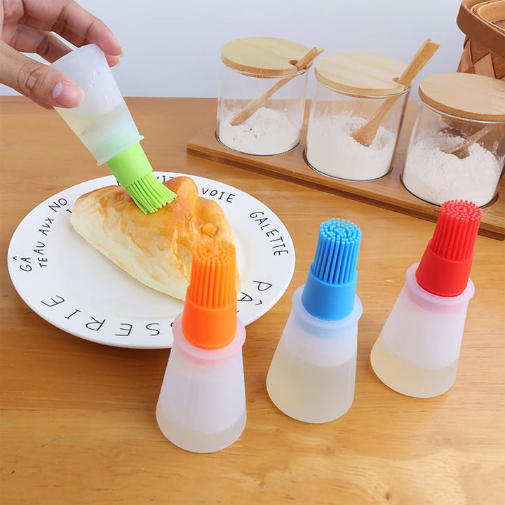 Heat-Resistant Silicone Oil & Basting Brush Set