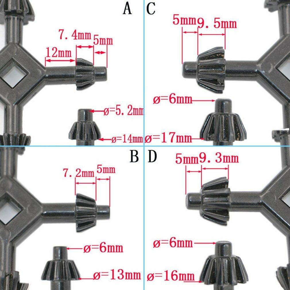 4 In 1 Multi-function Hand Drill Key Chuck Wrench Four Head Electric Drill Outdoor Portable Gadget Tools