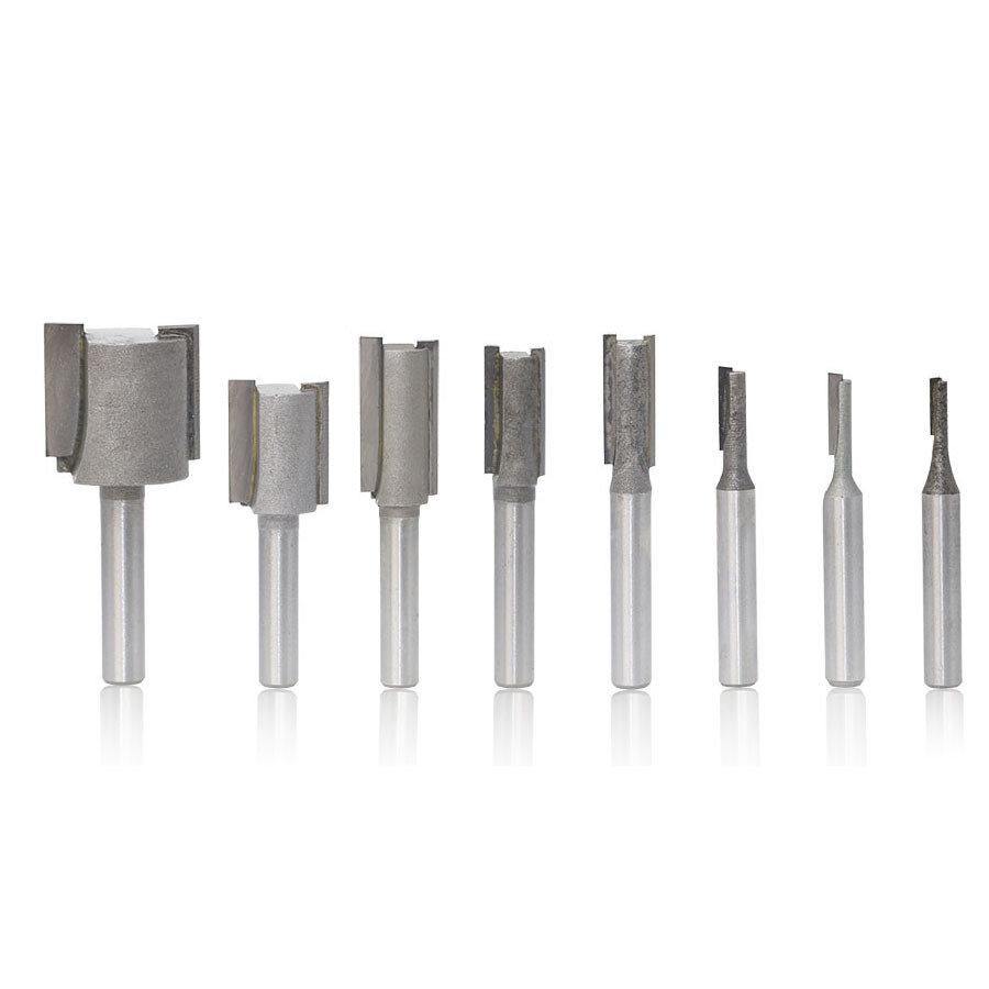 1/4 Inch Shank Straight Woodworking Router Bit Set Carpenter Milling Cutter - MRSLM