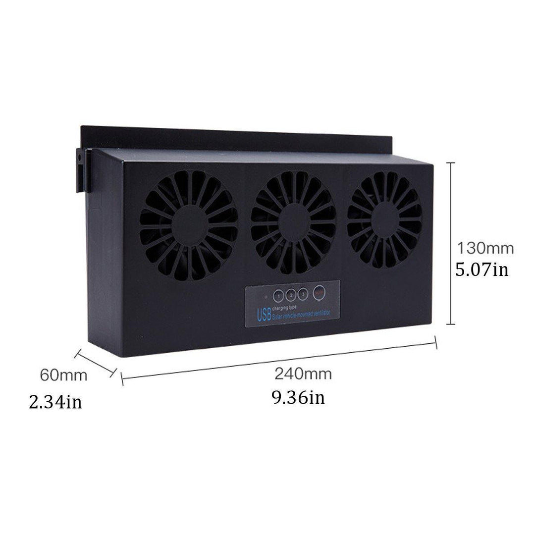 4500Rpm Solar Powered Car Auto Vehicle Window Air Vent Exhaust Cooling Box Fan Ventilation for Outdoor Travel