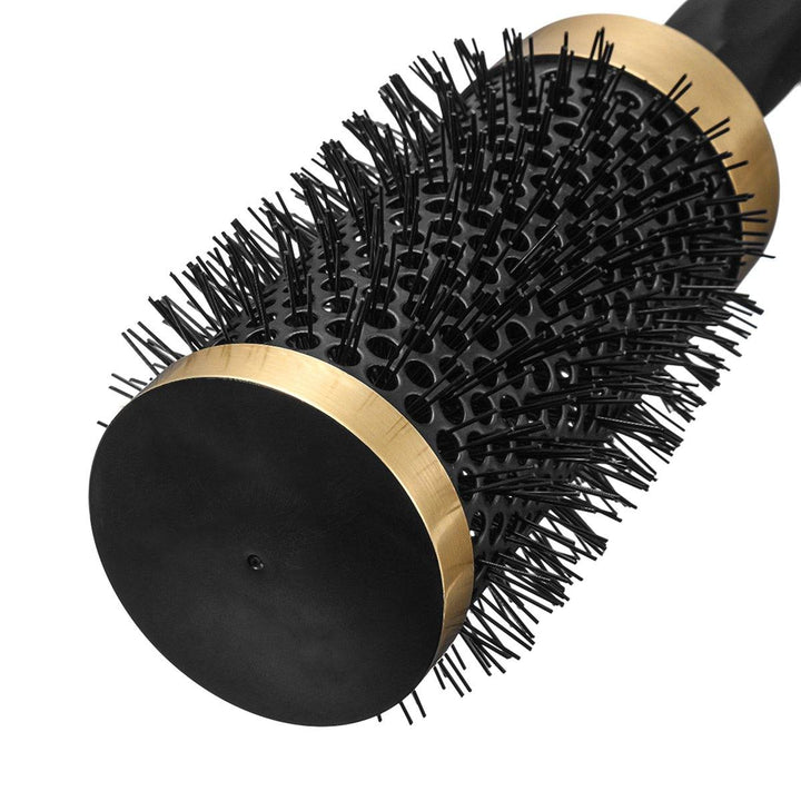 1 Piece Round Curling Hair Comb Plastic Black Salon Barber