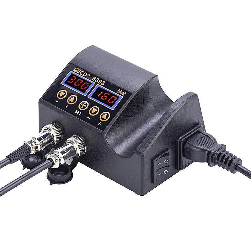 JCD 8898-7 2 in1 Double Switch Control Soldering Station Kit LCD Digital Display BGA SMD Soldering Rework Station Welding Repair Tools