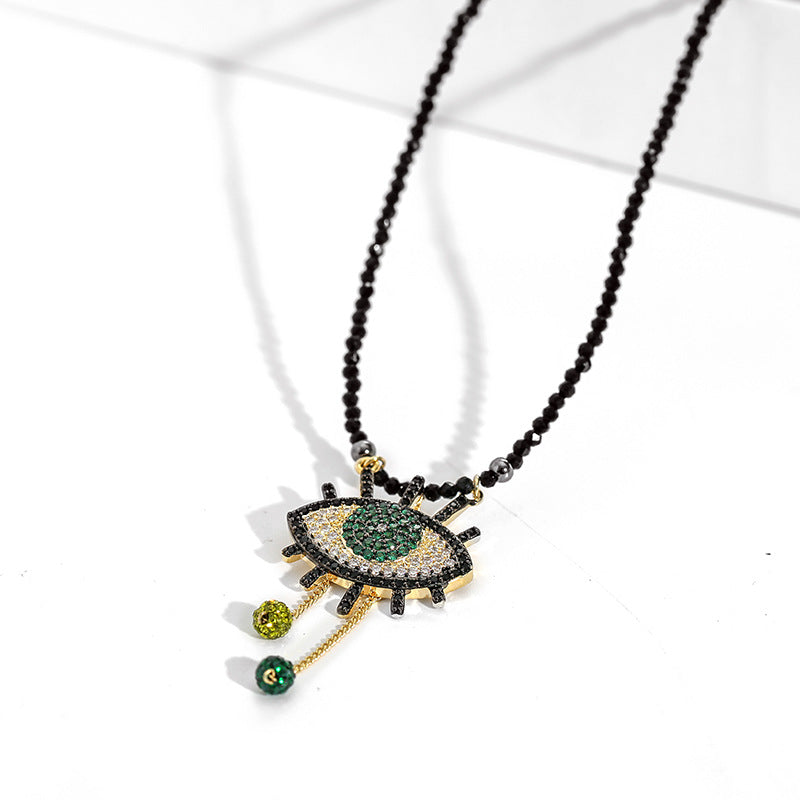 Women's Fashion Personalized Crystal Eye Pendant Necklace