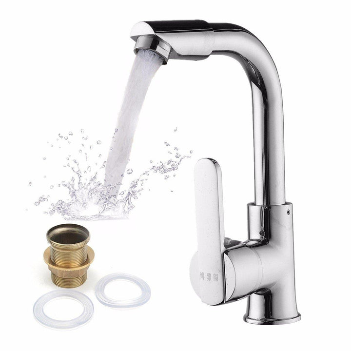 360° Chrome Faucet Kitchen Bathroom Basin Sink Hot & Cold Water Mixer Tap