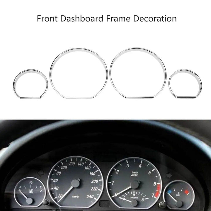 BMW E46 Dashboard Dial Rings Trim Set