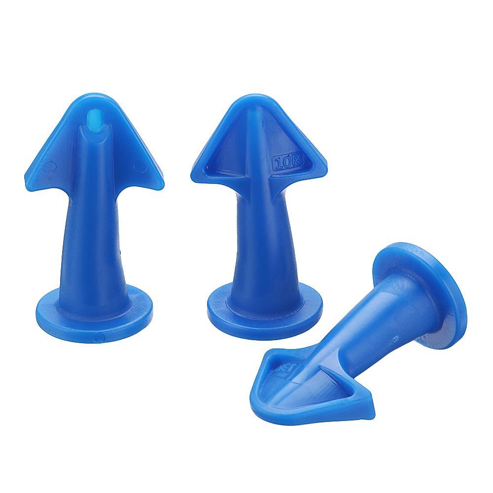 Effetool 3pcs Silicon Sealant Nozzle Plus Scrapers Set Trowel Nozzle Plus Silicone Caulking Tools