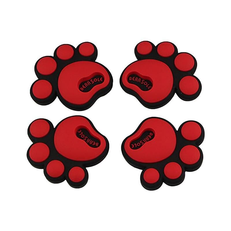 Car Door Edge Silicone Protectors with Cartoon Footprint Design