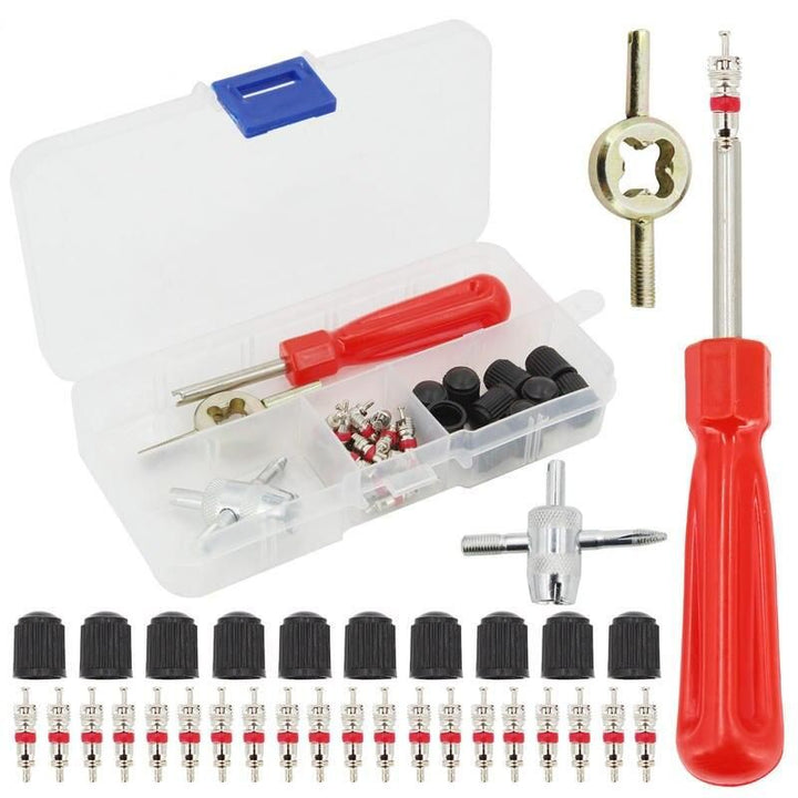 33-Piece Car Tyre Valve Repair & Installation Kit