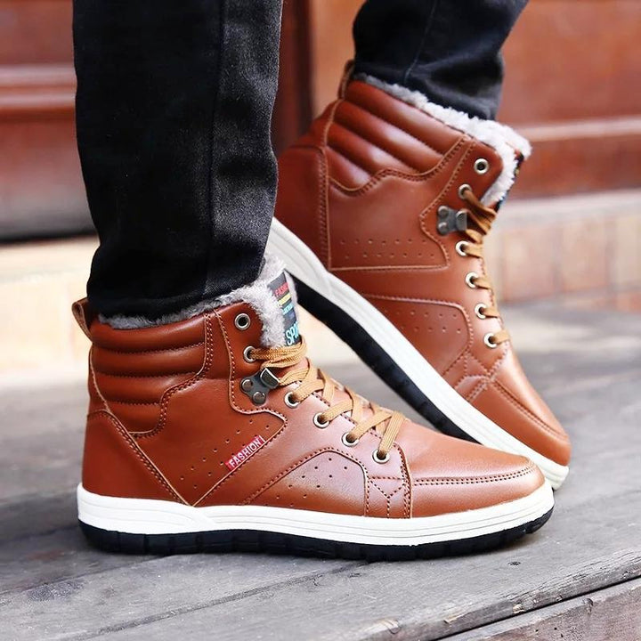 Men's high top cotton shoes