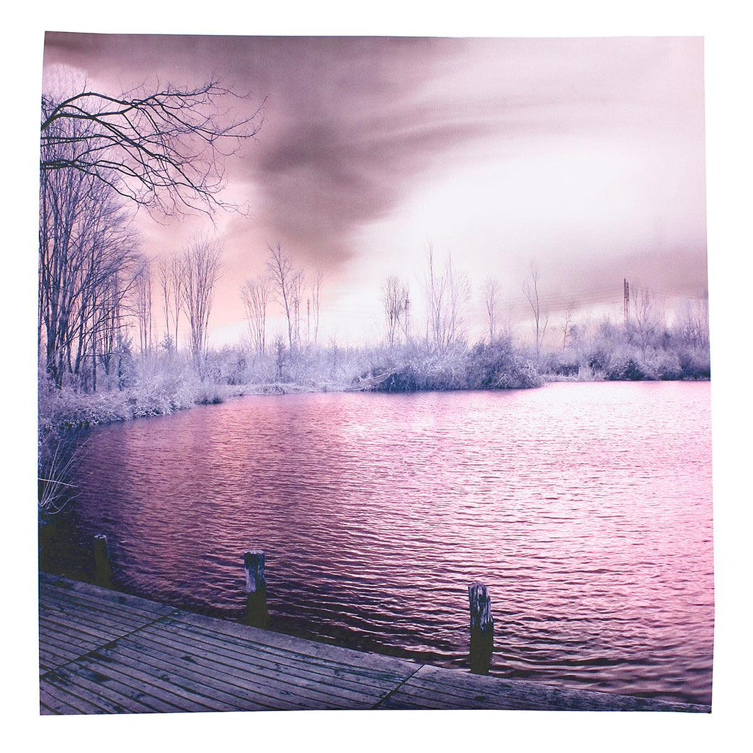 3Pcs Canvas Print Paintings Purple Lake Landscape Oil Painting Wall Decorative Printing Art Picture Frameless Home Office Decoration