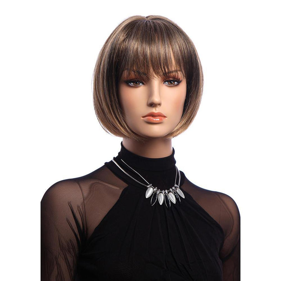 12 Inch Short Straight KANEKALON Full Wig Elegant Bobo Synthetic Wigs Net - MRSLM