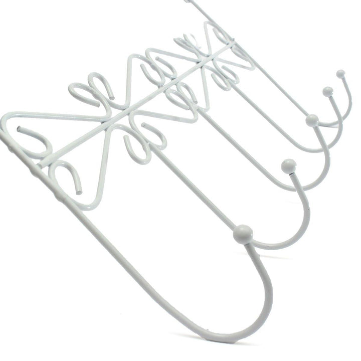 5 Hooks Towel Coat Cloth Bag Over Door Bathroom Kitchen Hanger Hanging Rack Holder