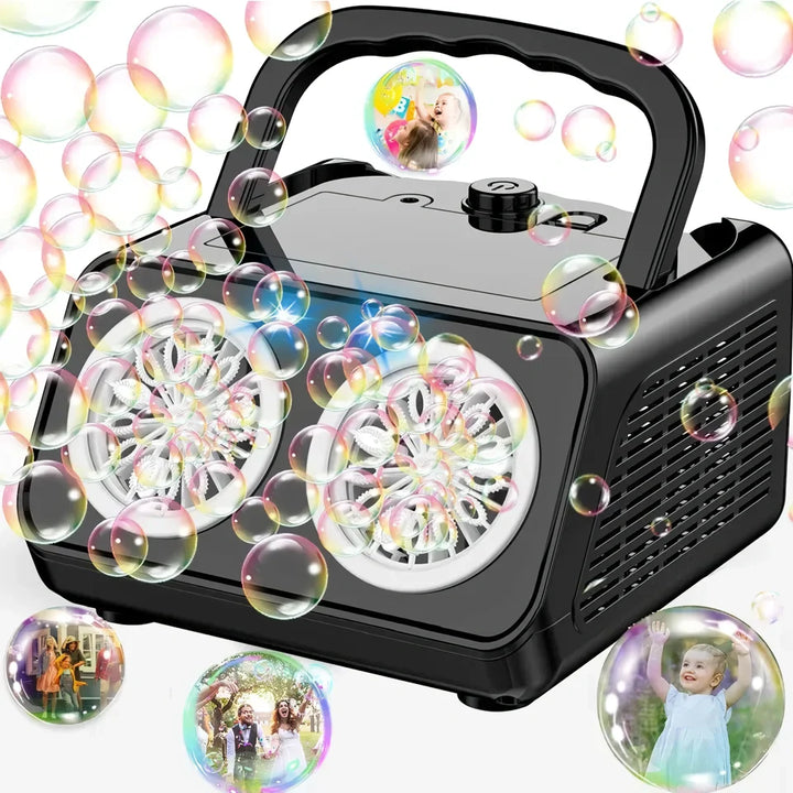 High-Efficiency Bubble Machine with LED Lights