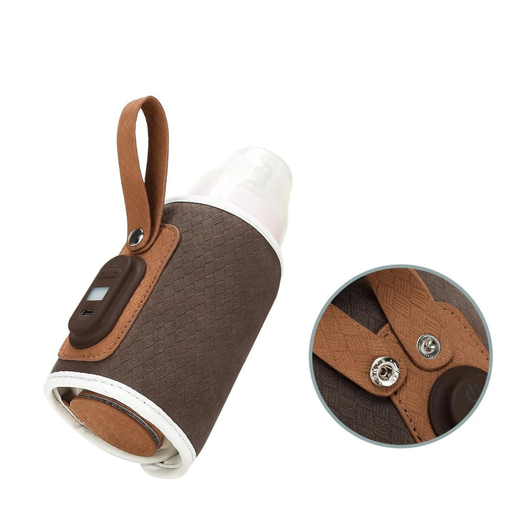 Compact Travel Baby Bottle Warmer - Adjustable Milk Thermostat Bag