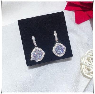 Zircon Crystal Earrings Tassels Long Fashion Women