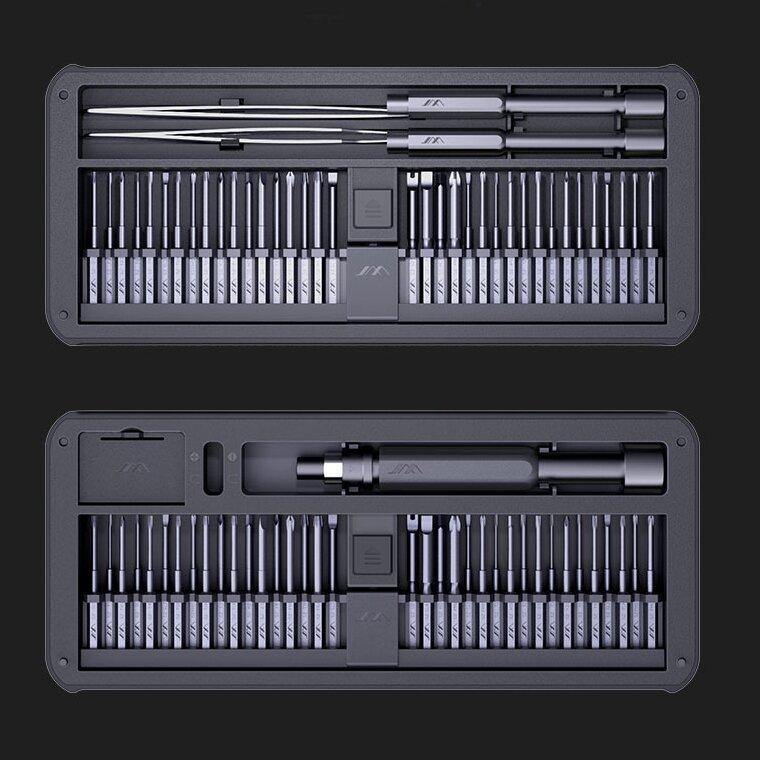 [2021 New] JIMI¬Æ JM-GNT80 80 In 1 Precision Screwdrivers Multi-used DIY Repair Screw Driver 72PC S2 Bits With 2 Rods