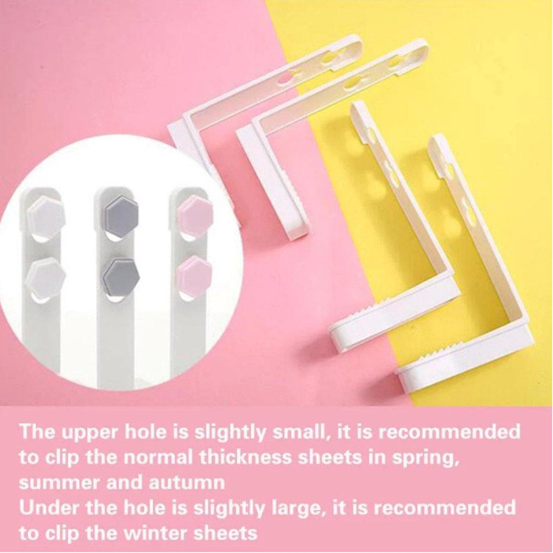 4pcs Triangle Bed Sheet Mattress Holder Fastener Grippers Clips Suspender Strap Clamp