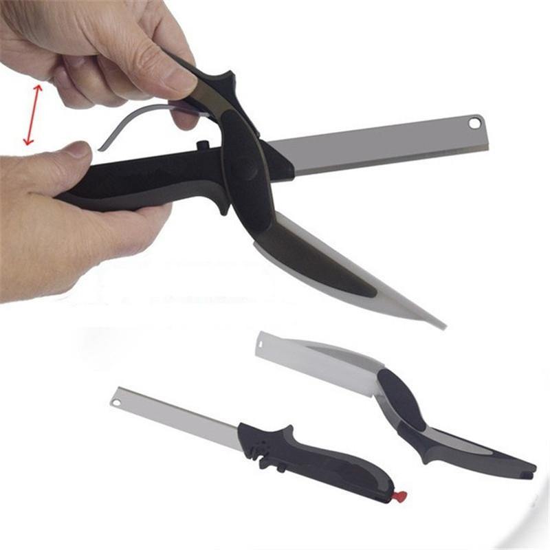 2-in-1 Multifunctional Stainless Steel Scissors and Cutting Board - The Ultimate Kitchen Utility Knife