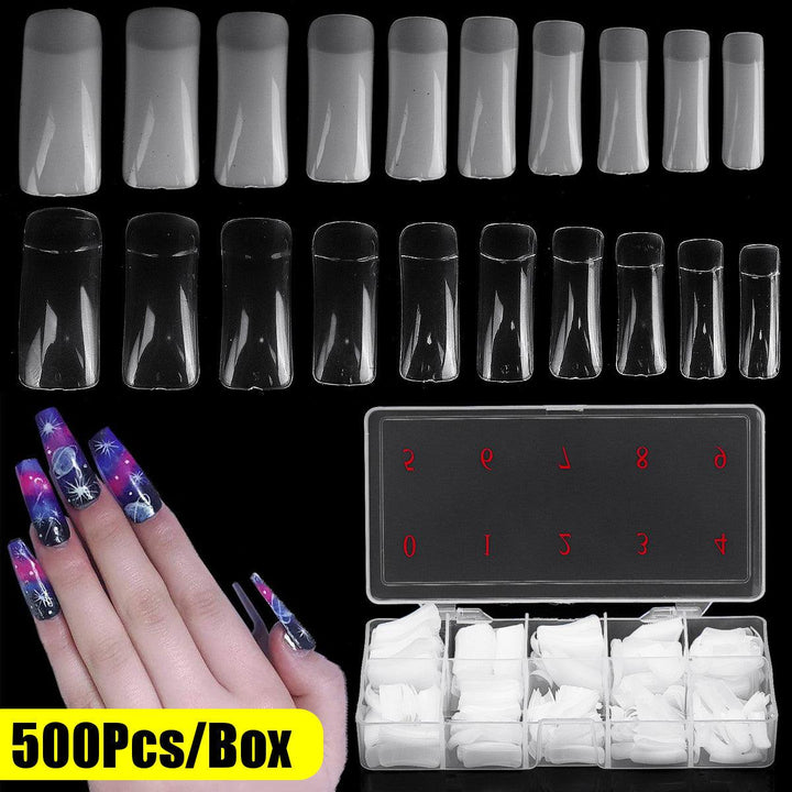 500 Nail Patches Transparent False Nail Nail Polish