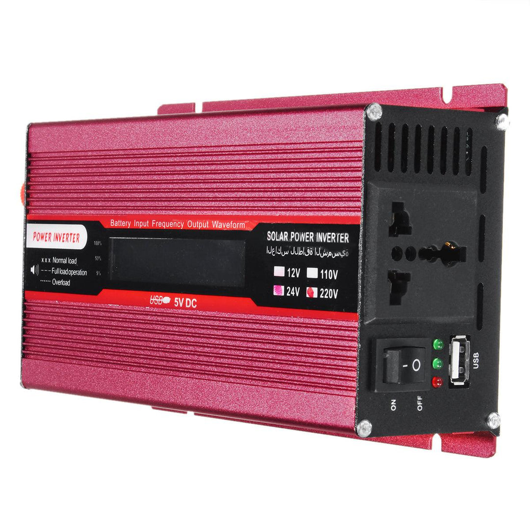 2000W DC 12V/24V to AC 110V/220V Solar Power Inverter Modified Sine Wave LCD Voltage Display