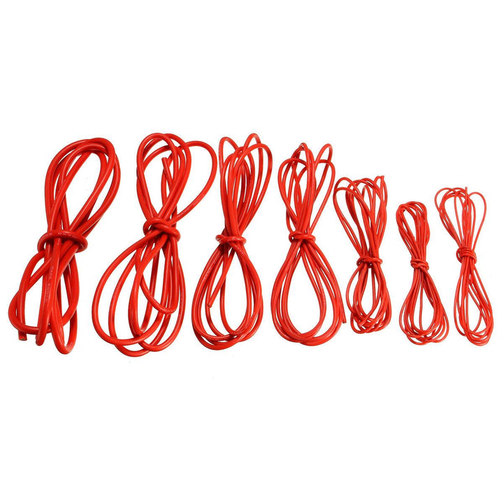 DANIU 2 Meter Red Silicone Wire Cable 10/12/14/16/18/20/22AWG Flexible Cable