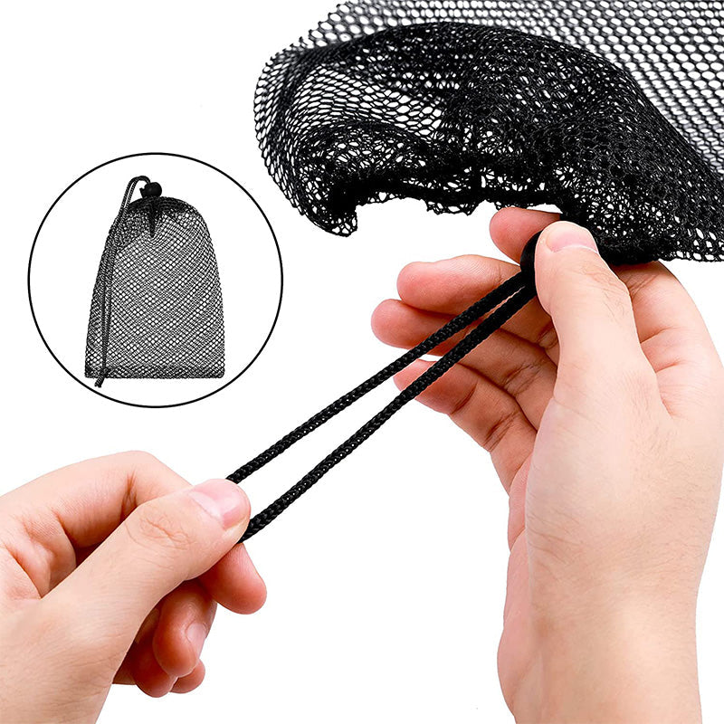 Multipurpose Nylon Mesh Drawstring Storage Bag for Home and Travel