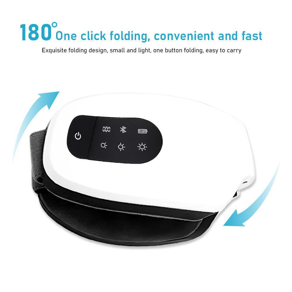 Electric Heating Massage Bluetooth Eye Massager Hot Compress Therapy Glasses Eye Care Fatigue Relief Machine