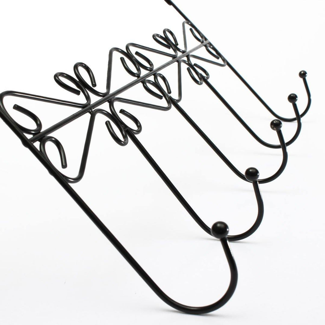 5 Hooks Towel Coat Cloth Bag Over Door Bathroom Kitchen Hanger Hanging Rack Holder