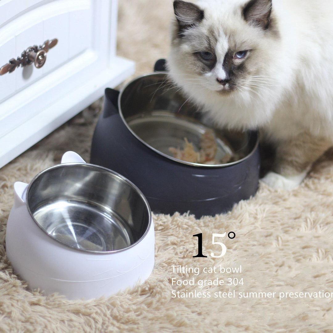 Protective Cervical Cat Bowl Oblique Mouth Pet Bowl