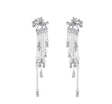 Shining Star Tassel Earrings Back Hanging Exquisite Earrings