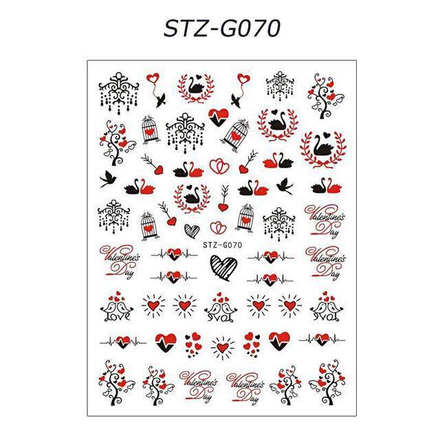 3D Nail Art Stickers Rose Cupid Eros Love Lip Adhesive Valentine's Day Stickers - MRSLM