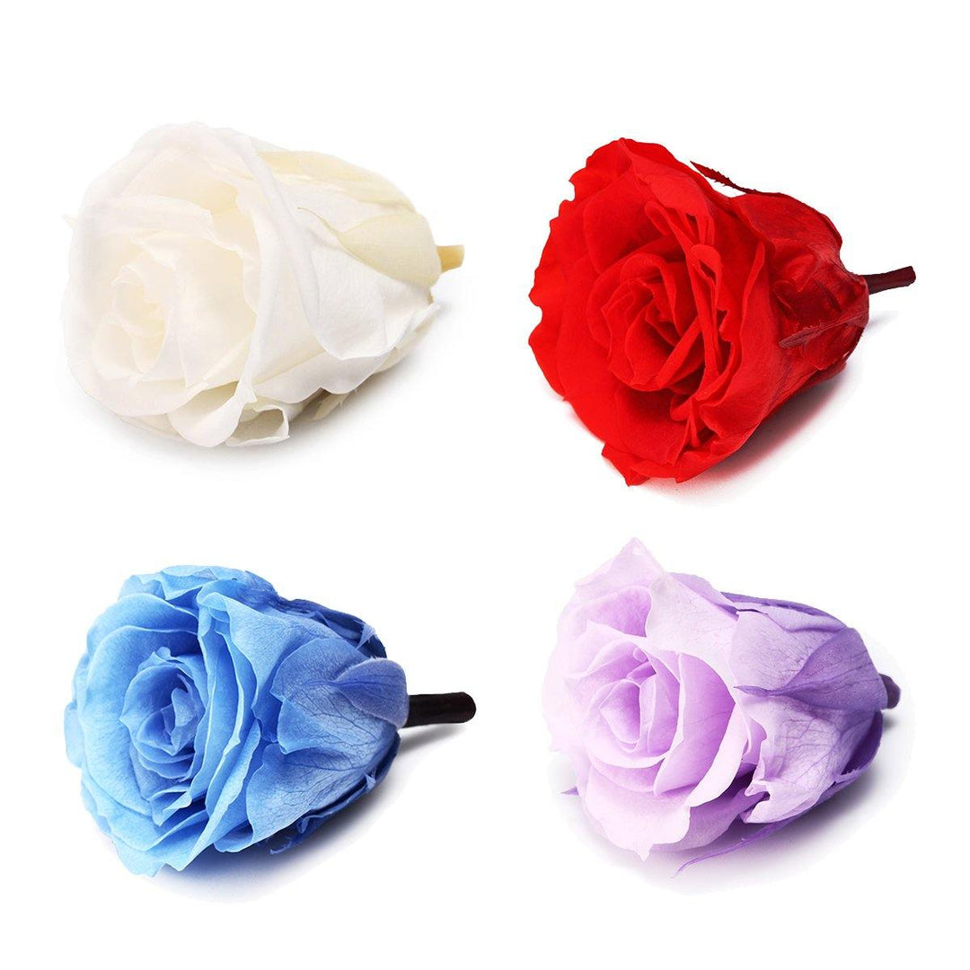 12pcs Romantic Preserved Forever Rose Flowers 3-4cm Wedding Valentine's Day Decorations