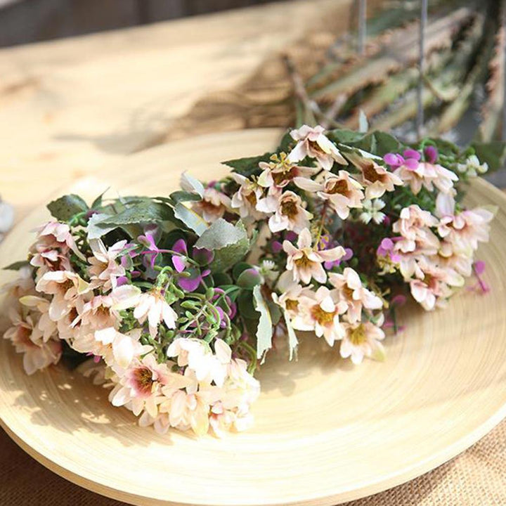 25 Heads/1 Bouquet Artificial Flowers Plant China Aster Simulation Wedding Decor