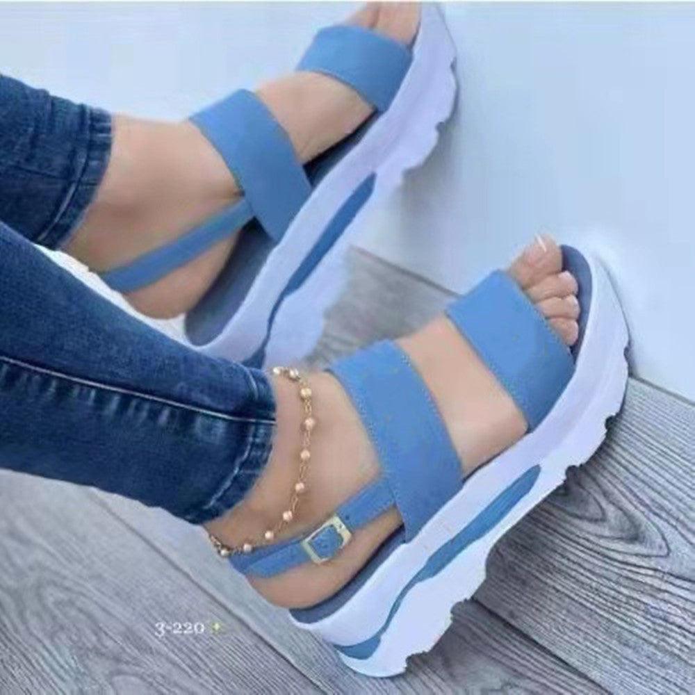 Statement Round Toe Platform Casual Women's Sandals