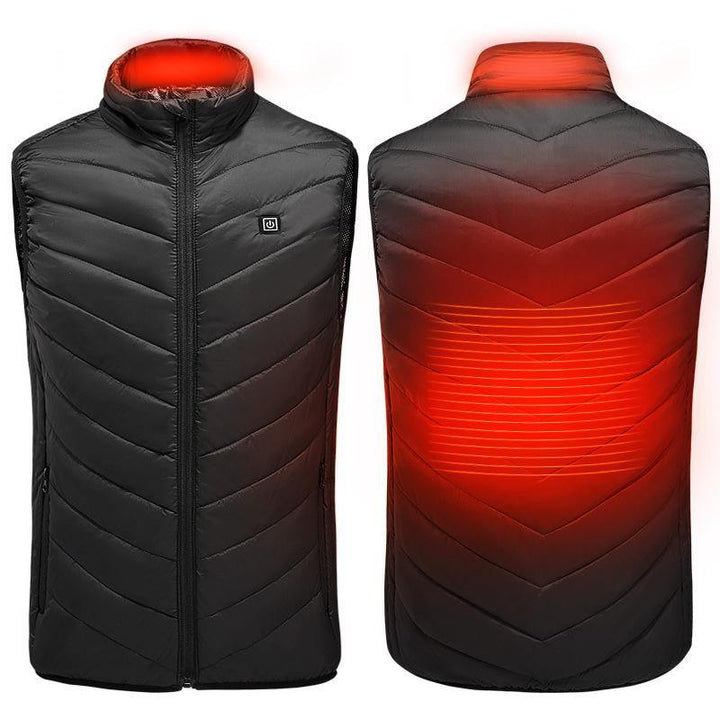 TENGOO Unisex 3-Gears Heated Jackets USB Electric Thermal Clothing 2 Places Heating Winter Warm Vest Outdoor Heat Coat Clothing