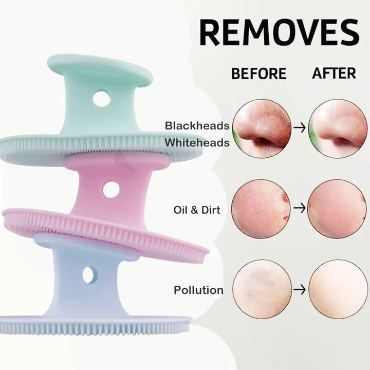 Soft Silicone Facial Cleansing Brush: Exfoliating and Massaging Scrubber for Deep Pore Cleansing