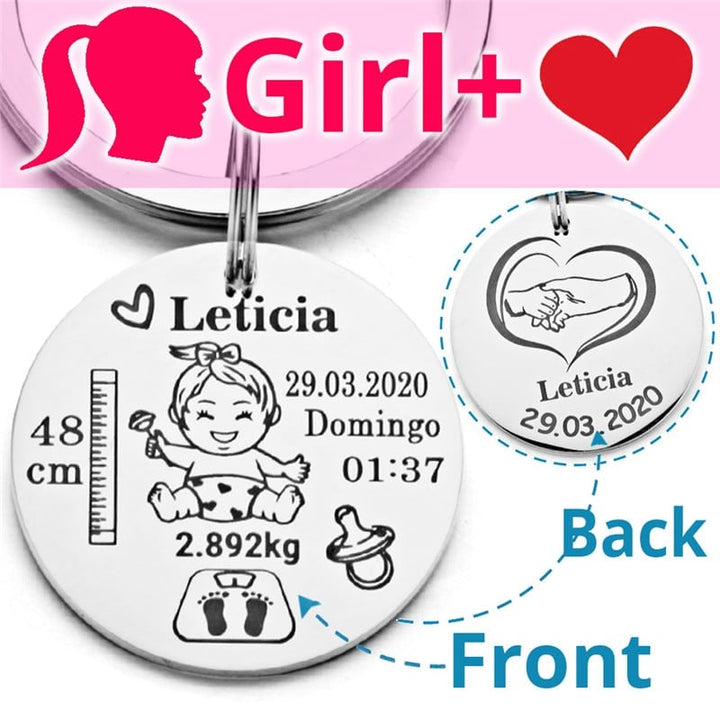 Lovely Personalized Baby Keychain