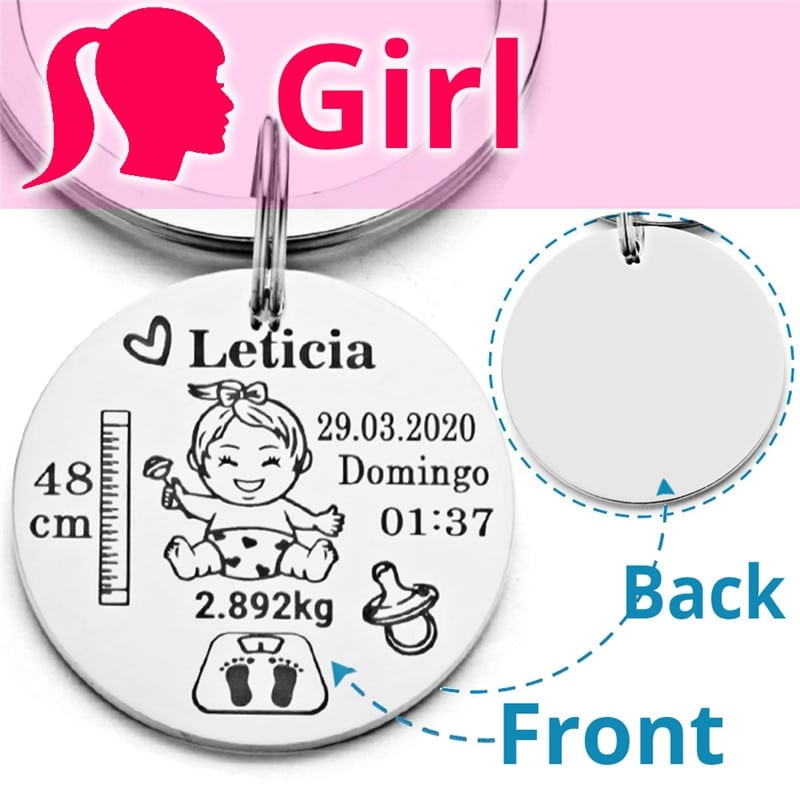 Lovely Personalized Baby Keychain