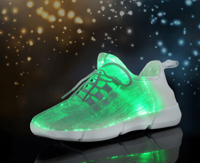 Fiber Optic LED Shoes USB Recharge Glowing Sneakers Man Llight Up Shoes - MRSLM