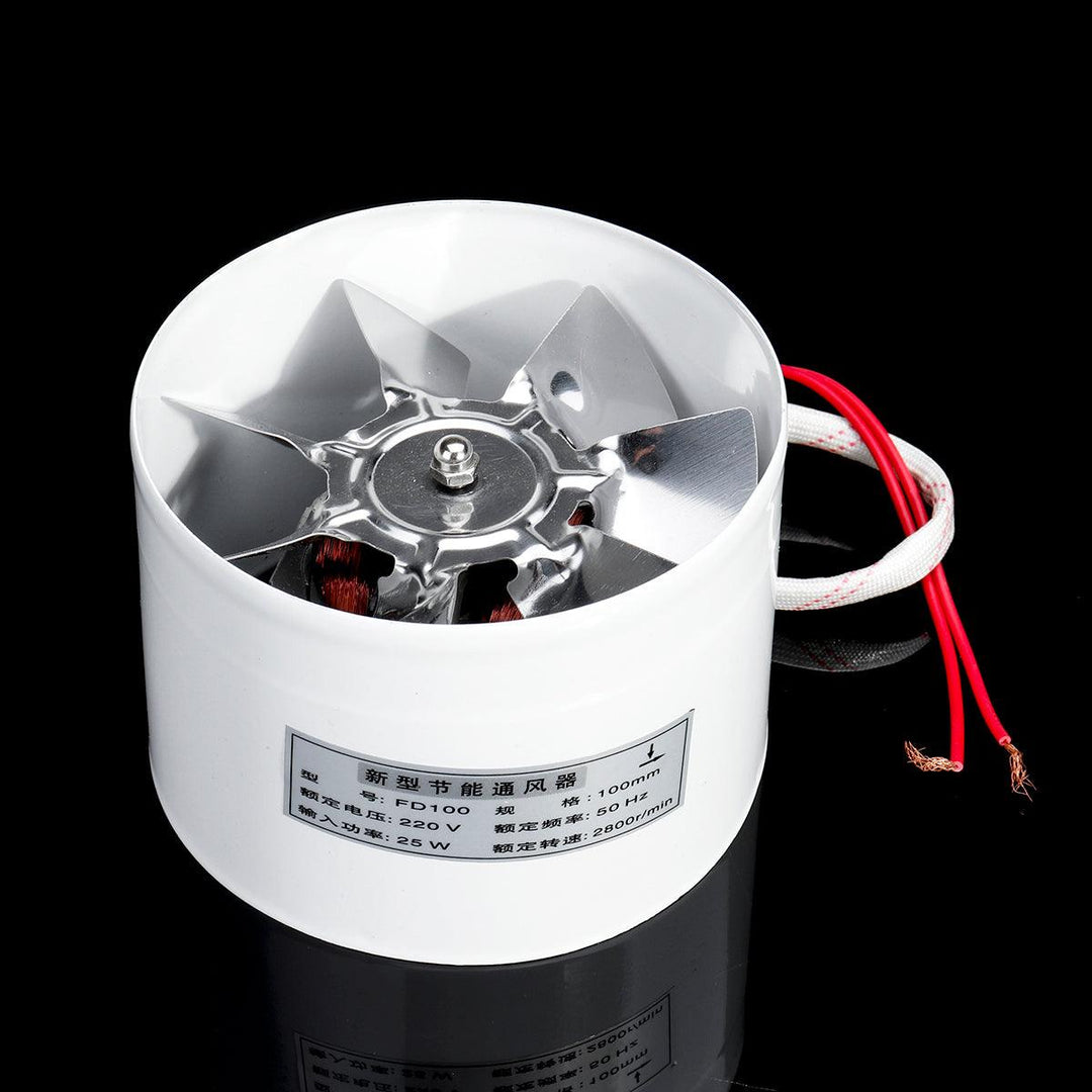 4Inch 100mm Inline Duct Fan Booster 25W Exhaust Blower Air Cooling Vent 140m3/h Ventilation Fan